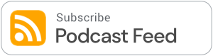 Badge mit dem RSS-Logo mit integriertem Link zum RSS-Feed des Podcast.